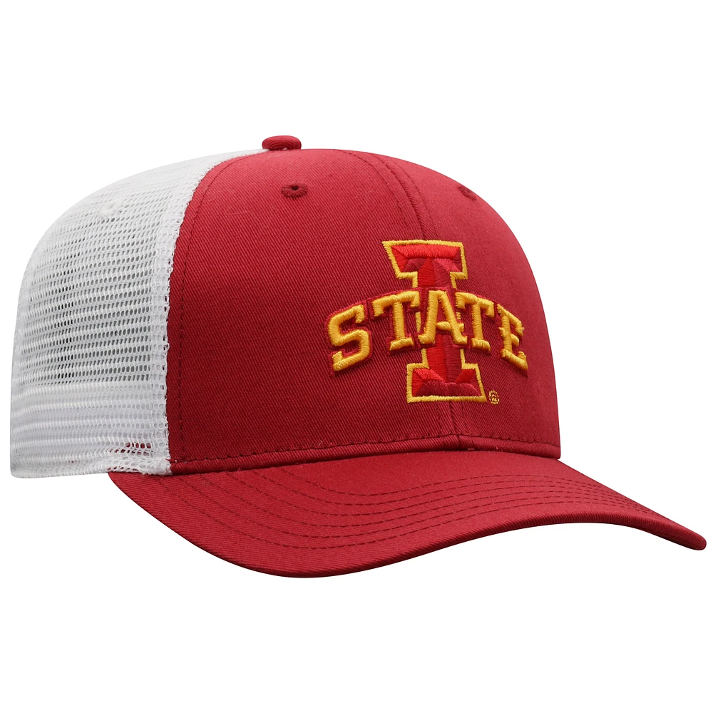 Men's Top of the World Cardinal/White Iowa State Cyclones Trucker Snapback Hat