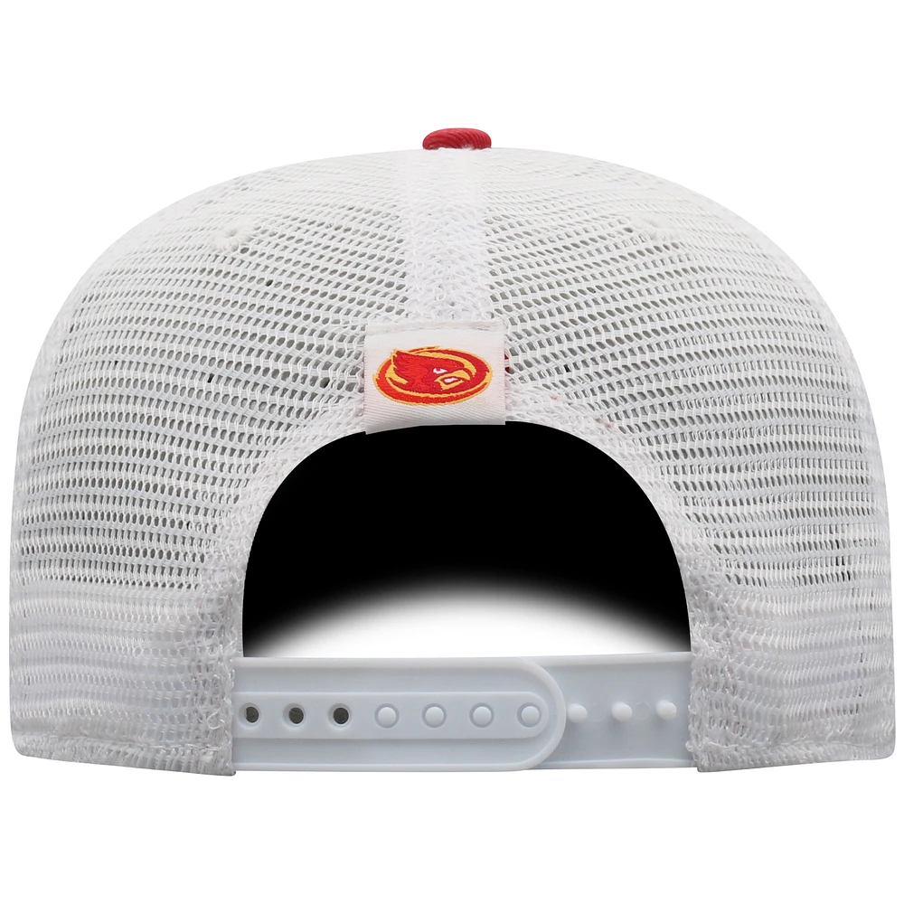 Men's Top of the World Cardinal/White Iowa State Cyclones Trucker Snapback Hat