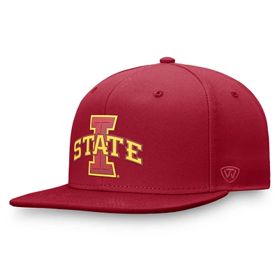 Casquette Snapback fondamentale Top of the World Cardinal Iowa State Cyclones pour hommes
