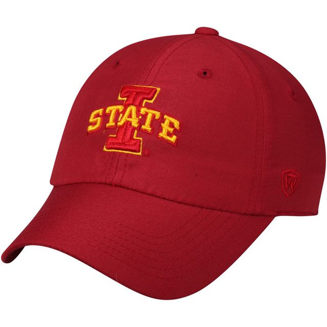 Casquette ajustable à logo principal Cardinal Iowa State Cyclones pour hommes Top of the World