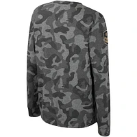 T-shirt à manches longues pour jeunes Colosseum Camo Iowa State Cyclones OHT Appréciation militaire Dark Star