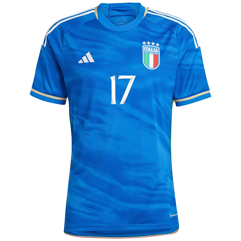 Homme adidas Ciro Immobile Bleu Italie Équipe Nationale 2023/24 Domicile - Maillot Replica Player