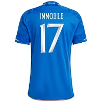 Homme adidas Ciro Immobile Bleu Italie Équipe Nationale 2023/24 Domicile - Maillot Replica Player