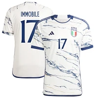 Men's adidas Ciro Immobile White Italy National Team 2023/24 Away - Replica Player Jersey