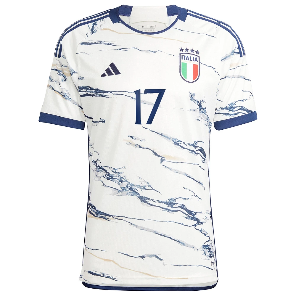 Men's adidas Ciro Immobile White Italy National Team 2023/24 Away - Replica Player Jersey