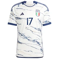Men's adidas Ciro Immobile White Italy National Team 2023/24 Away - Replica Player Jersey