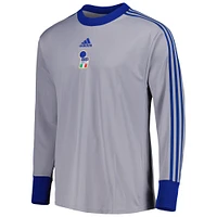Men's adidas Gray Italy National Team Authentic Football Icon Goalkeeper Jersey