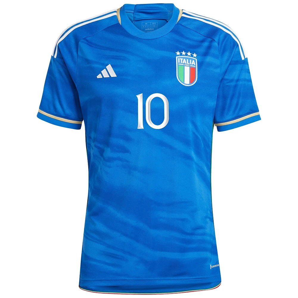 Homme adidas Lorenzo Insigne Bleu Italie Équipe Nationale 2023/24 Domicile - Maillot Replica Player