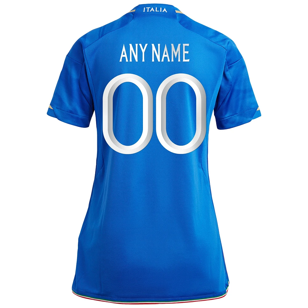 Women's adidas Blue Italy National Team 2023/24 Home - Replica Custom Jersey