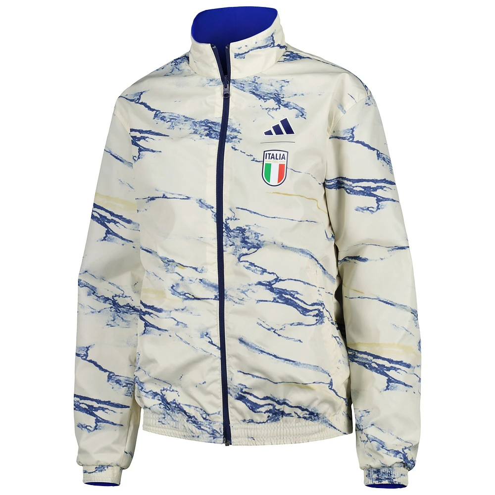 Women's adidas Blue Italy National Team Anthem Reversible Full-Zip Jacket