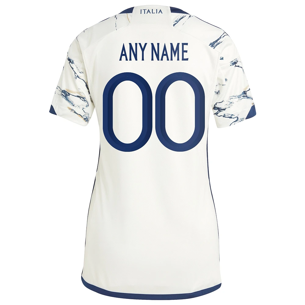 Women's adidas White Italy National Team 2023 Away Replica Custom Jersey