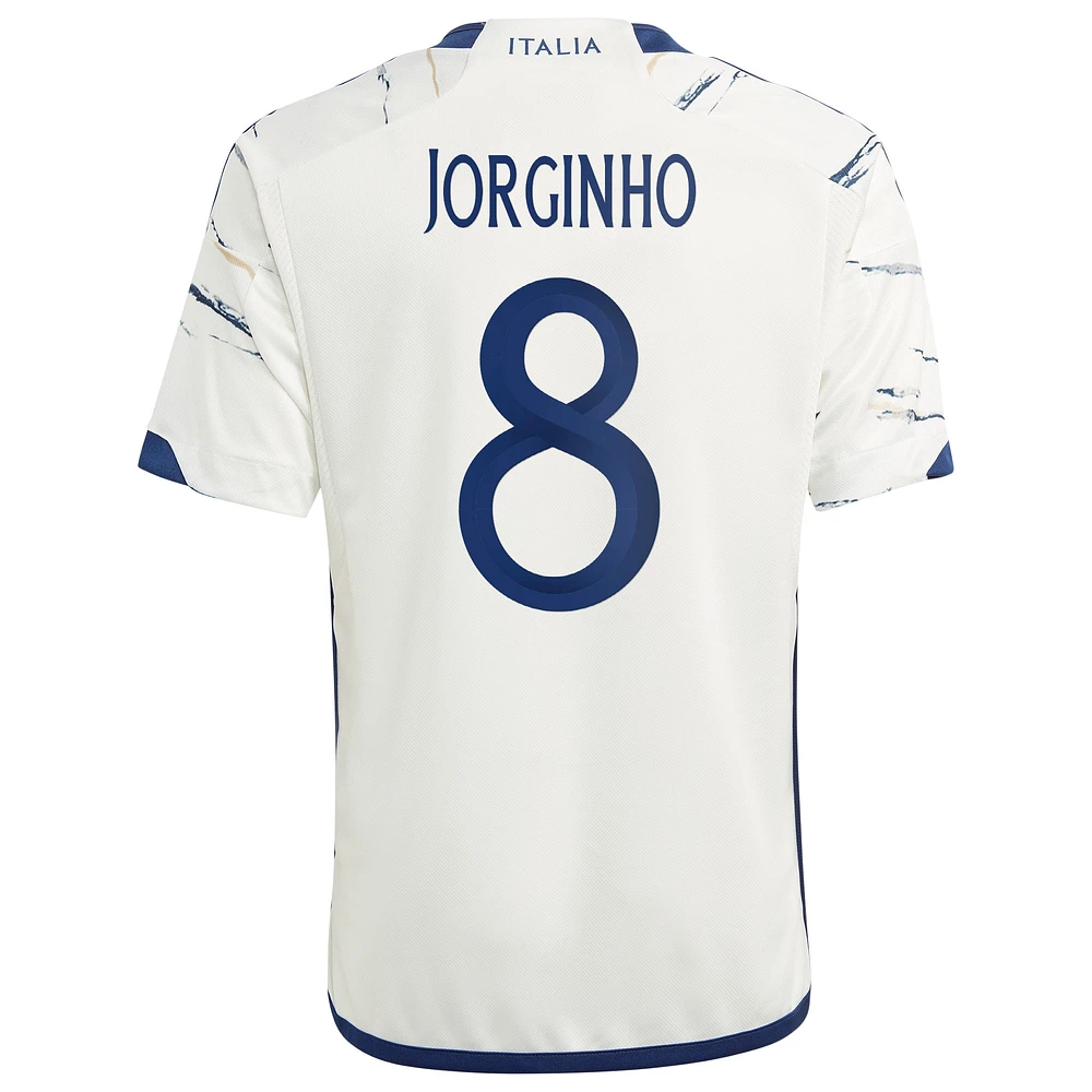 Youth adidas Jorginho White Italy National Team 2023 Away - Replica Player Jersey