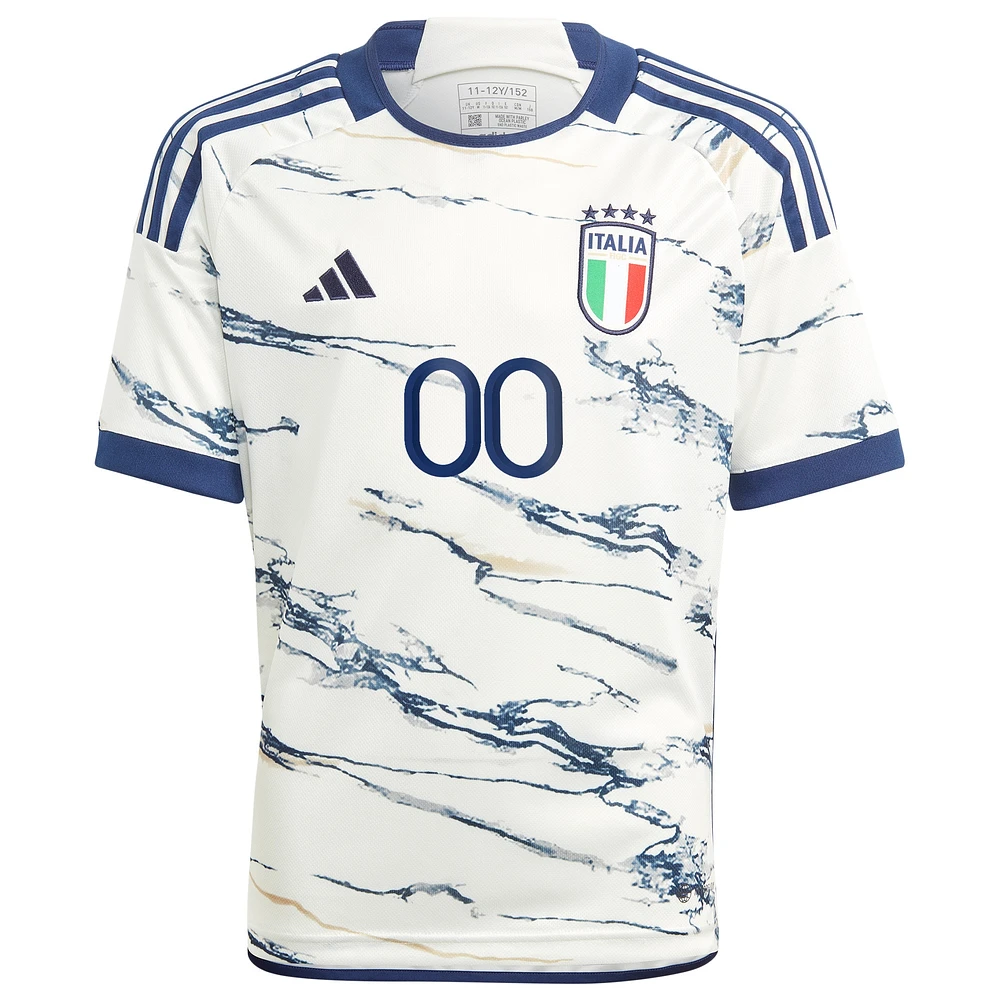 Youth adidas White Italy National Team 2023 Away - Replica Custom Jersey