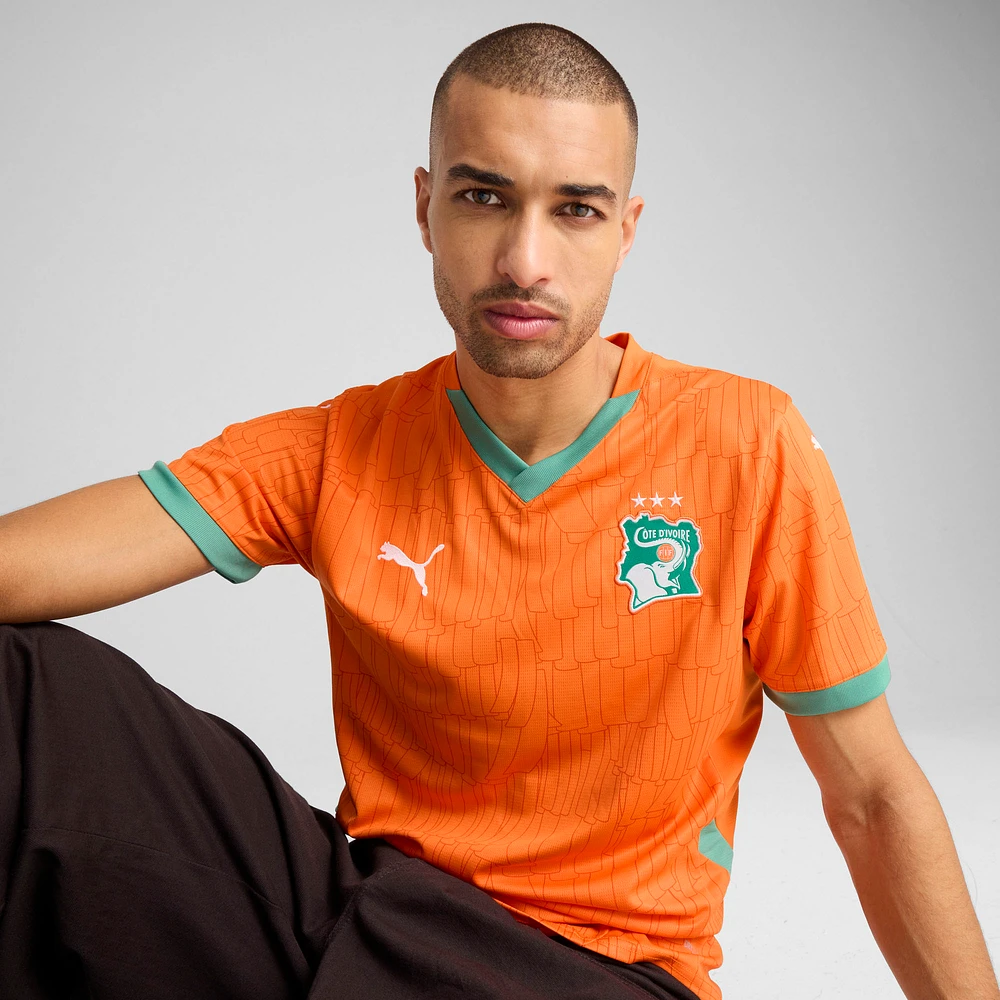 Men's Puma Orange Ivory Coast National Team 2025 Home Replica Jersey