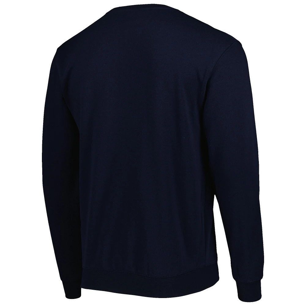Men's Colosseum Navy Jackson State Tigers Arch Over Logo Pullover Sweatshirt