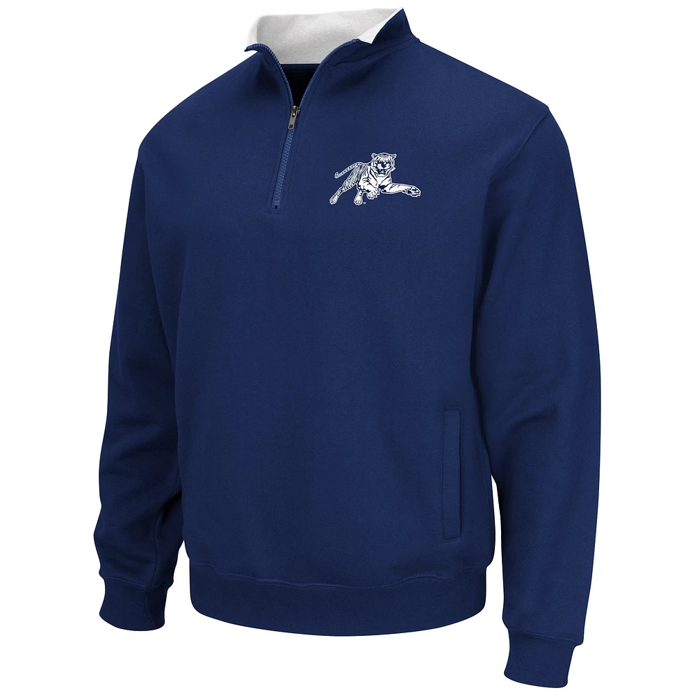 Men's Colosseum Royal Jackson State Tigers Tortugas Quarter-Zip Sweatshirt