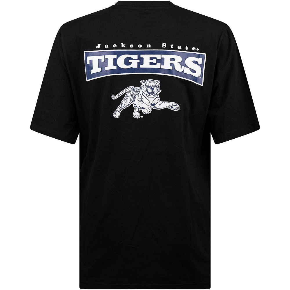 T-shirt FISLL noir avec applique des Jackson State Tigers pour hommes
