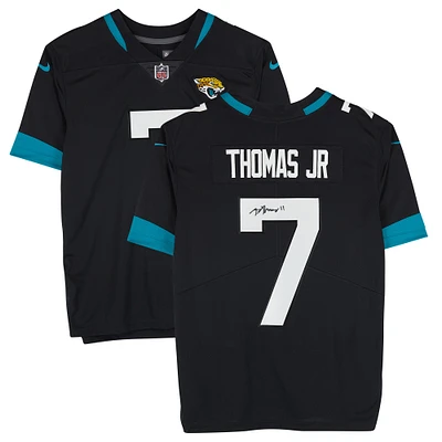 Maillot Nike noir dédicacé par Brian Thomas Jr. Jacksonville Jaguars