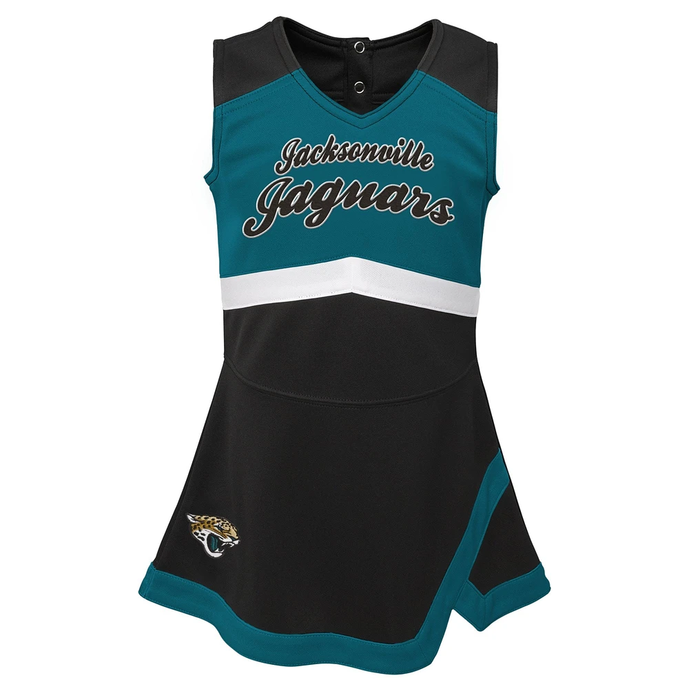 Girls Toddler Black Jacksonville Jaguars Cheer Captain Dress with Bloomers