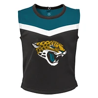 Girls Toddler Black Jacksonville Jaguars Spirit Cheer Two-Piece Cheerleader Set with Bloomers