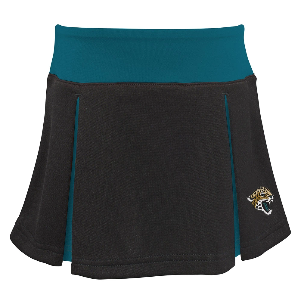Girls Toddler Black Jacksonville Jaguars Spirit Cheer Two-Piece Cheerleader Set with Bloomers