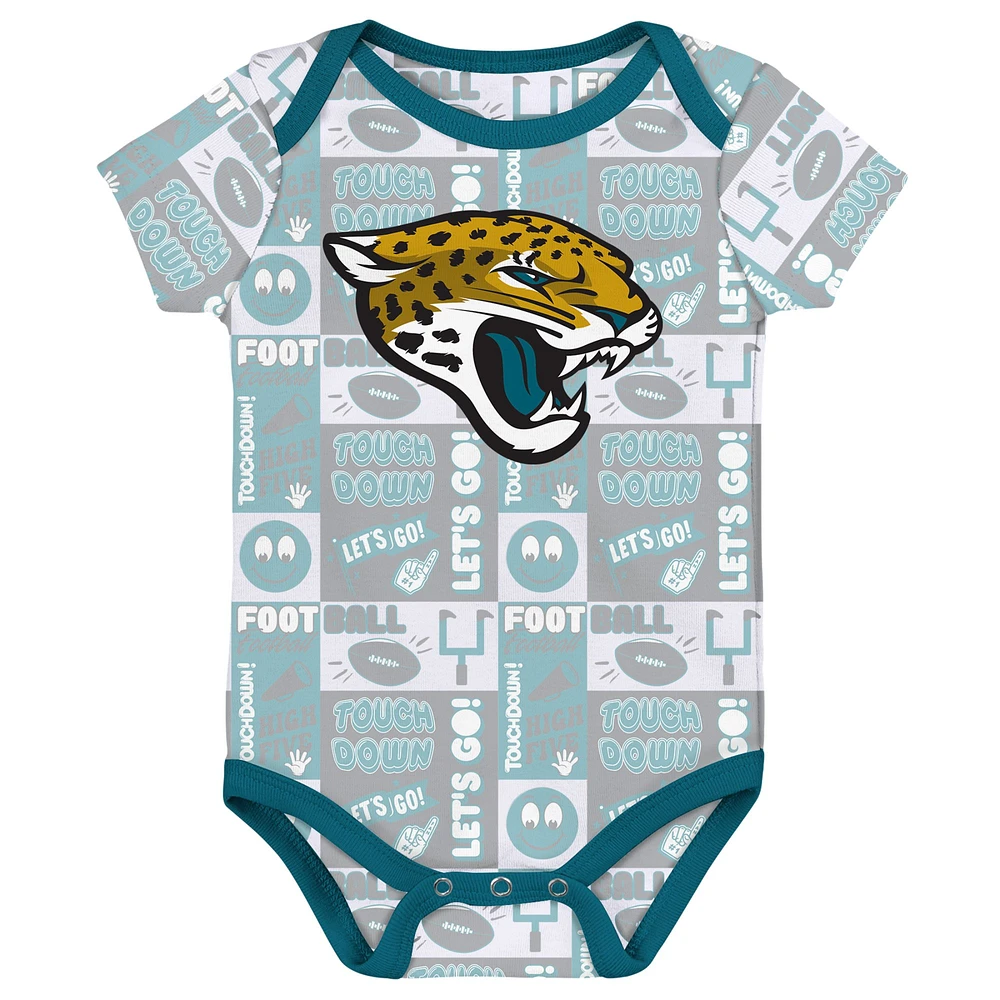Infant Jacksonville Jaguars Play Day Three-Pack Bodysuit Set