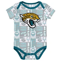 Infant Jacksonville Jaguars Play Day Three-Pack Bodysuit Set