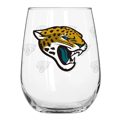Jaguars de Jacksonville 16oz. Verre à boisson incurvé avec logo gravé en satin