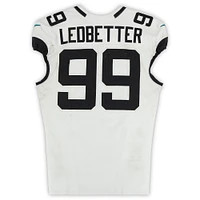 Jeremiah Ledbetter Jacksonville Jaguars Game-Used #99 White Nike Jersey vs. Las Vegas Raiders on December 22, 2024