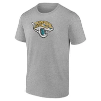 Men's Fanatics  Gray Jacksonville Jaguars Distressed Throwback Logo T-Shirt