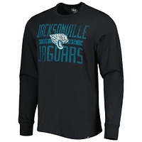 Men's '47 Black Jacksonville Jaguars Brand Wide Out Franklin Long Sleeve T-Shirt