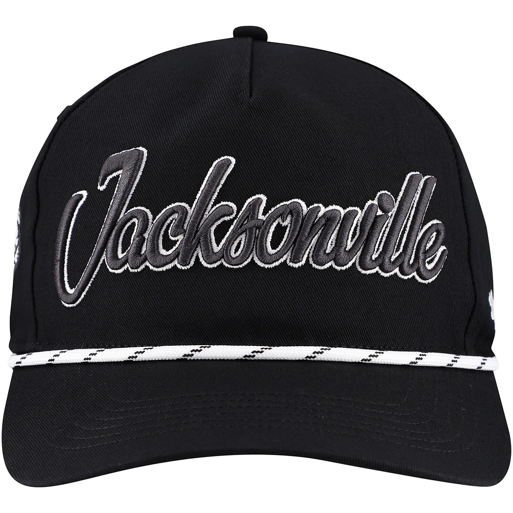 Men's '47 Black Jacksonville Jaguars Overhand Speckle Hitch Adjustable Hat