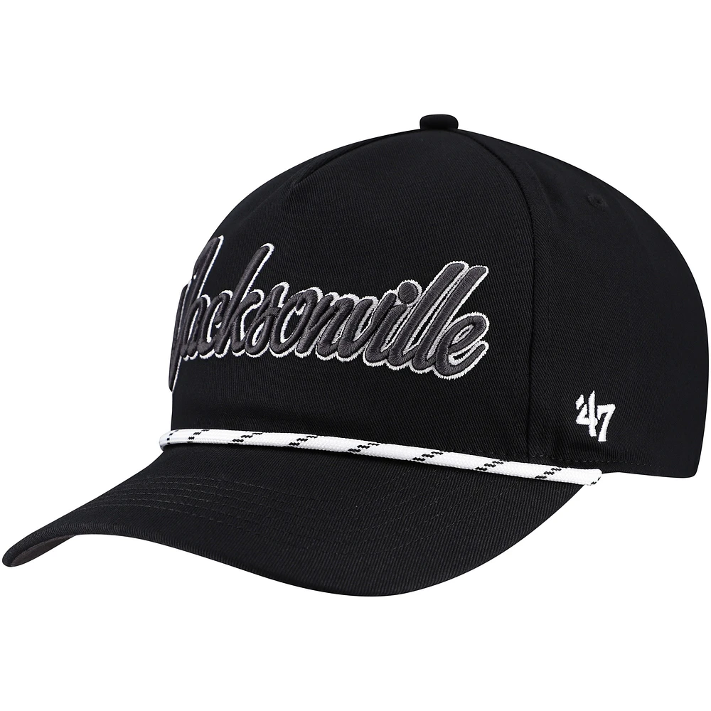 Men's '47 Black Jacksonville Jaguars Overhand Speckle Hitch Adjustable Hat
