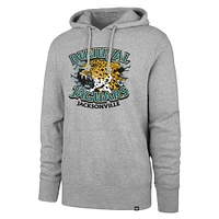 Men's '47 Gray Jacksonville Jaguars DUUUVAL Regional Headline Pullover Hoodie