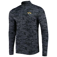 Men's Antigua Black Jacksonville Jaguars Brigade Quarter-Zip Sweatshirt