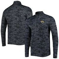 Men's Antigua Black Jacksonville Jaguars Brigade Quarter-Zip Sweatshirt