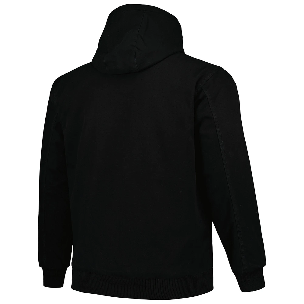 Men's Dunbrooke Black Jacksonville Jaguars Big & Tall Dakota Canvas Hoodie Full-Zip Jacket