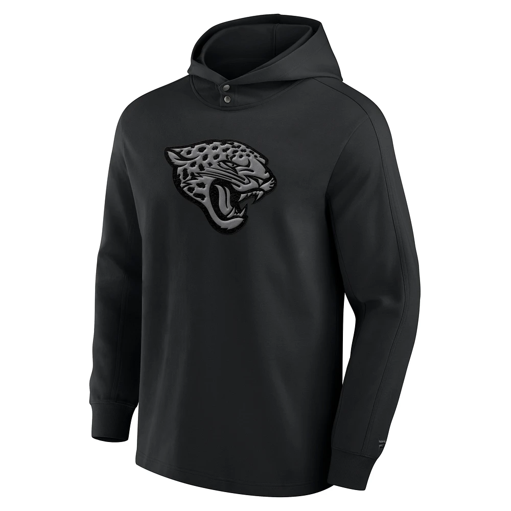 Men's Fanatics Black Jacksonville Jaguars Elements Blaze Tri-Blend Long Sleeve Hoodie T-Shirt