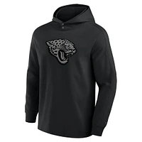 Men's Fanatics Black Jacksonville Jaguars Elements Blaze Tri-Blend Long Sleeve Hoodie T-Shirt