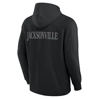Men's Fanatics Black Jacksonville Jaguars Elements Blaze Tri-Blend Long Sleeve Hoodie T-Shirt