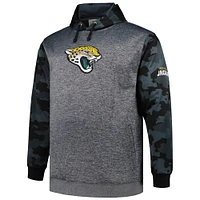 Men's Fanatics Heather Charcoal Jacksonville Jaguars Big & Tall Camo Pullover Hoodie
