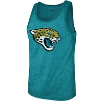 Men's Majestic Threads Trevor Lawrence Teal Jacksonville Jaguars Name & Number Tri-Blend Tank Top