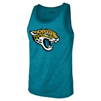 Men's Majestic Threads Trevor Lawrence Teal Jacksonville Jaguars Tri-Blend Player Name & Number Tank Top
