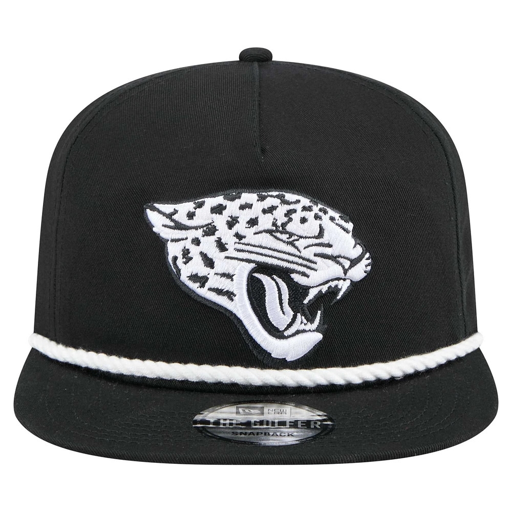 Men's New Era Black Jacksonville Jaguars B-Dub Golfer Snapback Hat