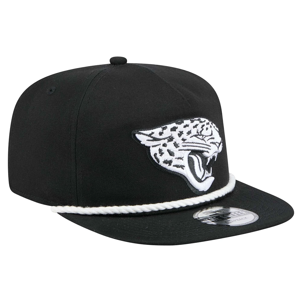 Men's New Era Black Jacksonville Jaguars B-Dub Golfer Snapback Hat