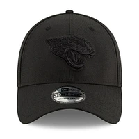 Men's New Era Black Jacksonville Jaguars Logo 39THIRTY Flex Hat