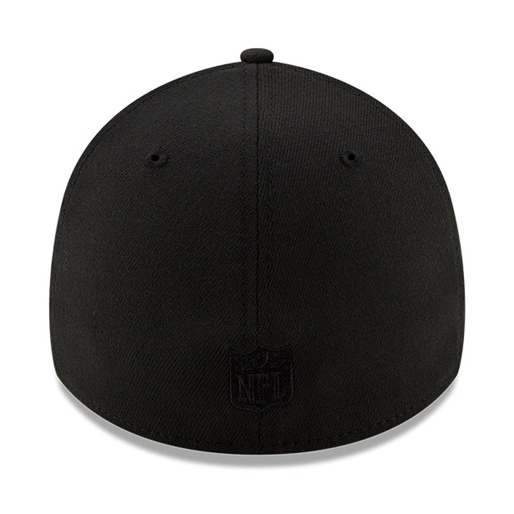 Men's New Era Black Jacksonville Jaguars Logo 39THIRTY Flex Hat