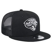Men's New Era Black Jacksonville Jaguars Main Trucker 9FIFTY Snapback Hat