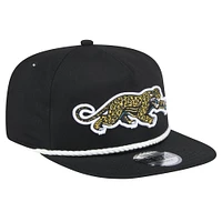 Men's New Era  Black Jacksonville Jaguars Throwback Crawl Lockup Golfer Snapback Hat