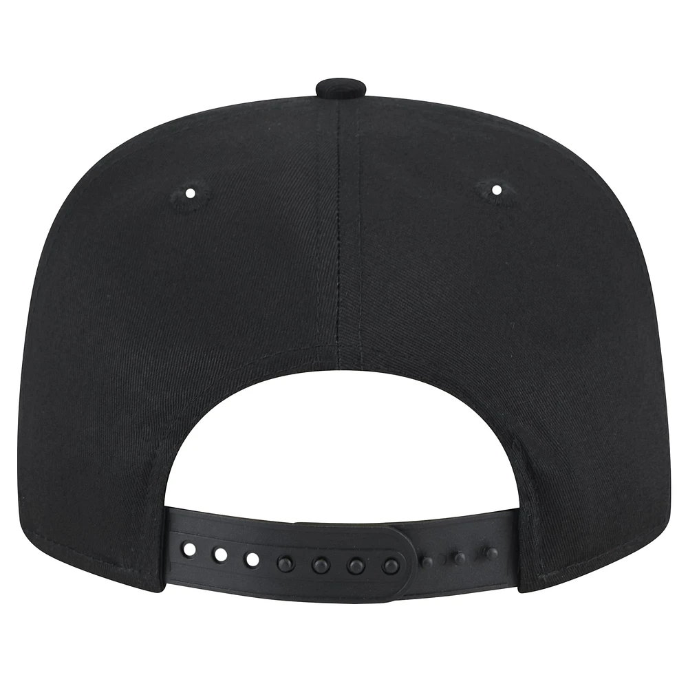 Men's New Era  Black Jacksonville Jaguars Throwback Crawl Lockup Golfer Snapback Hat